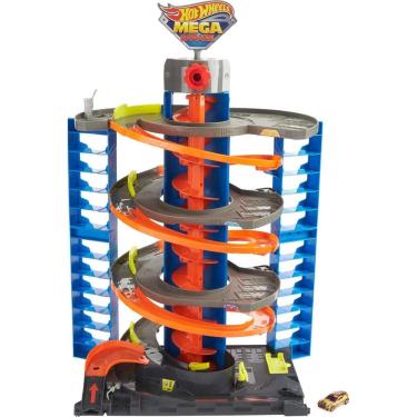 Imagem de Playset Hot Wheels City Mega Garage com elevador em forma de saca-rolhas
