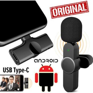 Imagem de Microfone De Lapela Sem Fio Wireless Profissional Entrada Padrão Tipo 