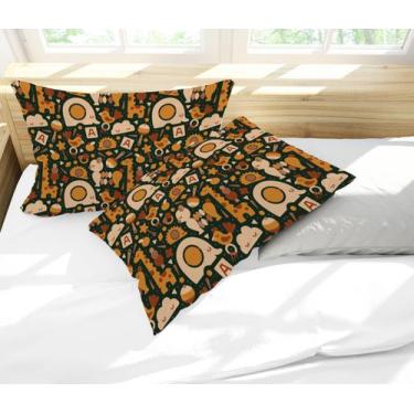 Imagem de Par de Fronhas Estampa Brinquedos de Madeira - Core Decore