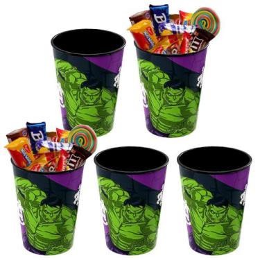 Imagem de Kit 5 Copos Hulk para Doces e Lembranças de Festa Infantil - Plasútil,
