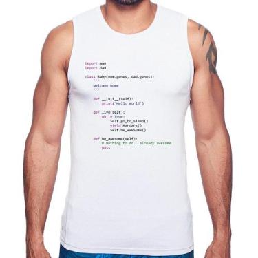 Imagem de Regata Baby Python Code - Foca na Moda, Branco, G