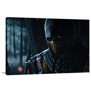 Imagem de Quadro decorativo Mortal Kombat Scorpion Tela em Tecido - Wall Frame