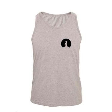 Imagem de Regata Masculina Algodão Samurai 5 Estampada Verão - Ragor, P, Cinza