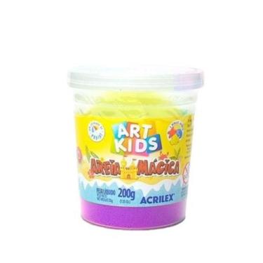 Imagem de Areia Magica Cinética 200g Acrilex Art Kids - Cores Variadas, Roxo