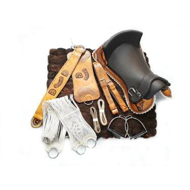 Imagem de Kit Montaria Arreio Sela Cavalo Crioulo Laço Comprido Jm21 - SELARIA S