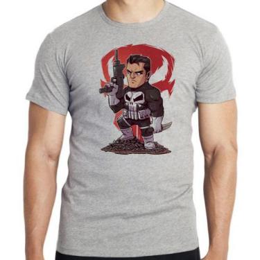 Imagem de Camiseta Justiceiro Blusa criança infantil juvenil adulto camisa todos