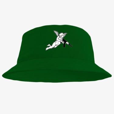 Imagem de Chapéu Bucket Hat Estampado Anjo - MP Moda Masculina, Único, Verde esc
