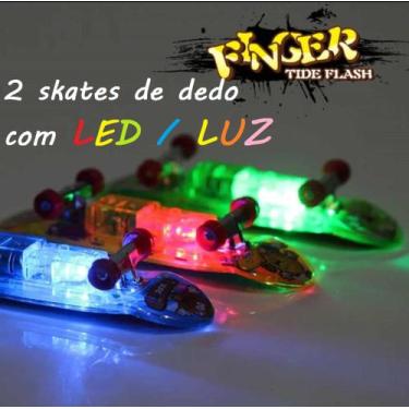 Imagem de 2 Skate de Dedo com Luz Skate de dedo com Led Brinquedo Radical - FING
