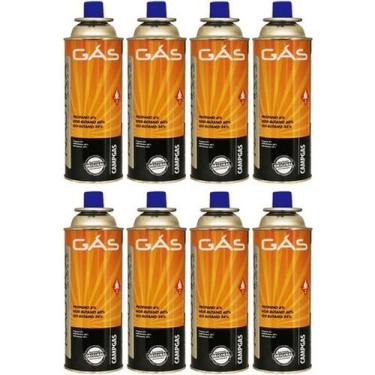 Imagem de Kit 8 Cartuchos Refil De Gás Campgás Nautika Para Fogareiros
