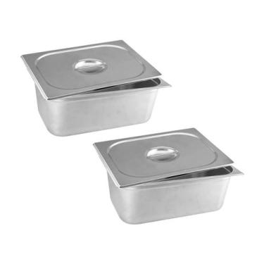 Imagem de Cuba Gn Com Tampa Inox 1/1x150mm  E0,7 Kit 2pçs - Ipe Cozinhas