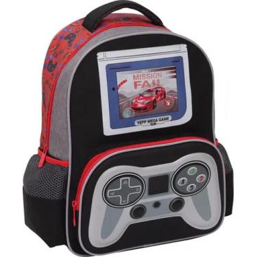 Imagem de Mochila Infantil Escolar Bolsa de Costa Mega Game Yepp - 6320, Vermelh