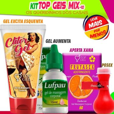 Imagem de Kit Geis Mix Luf  Sex Shop  Lubrificantes Intimos Sexy Protudos Erótic