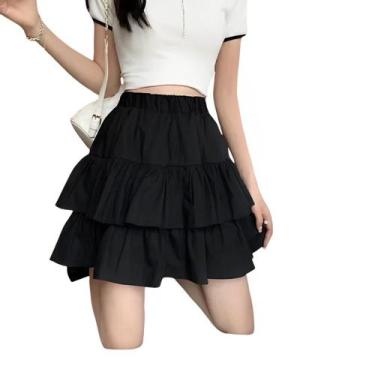 Imagem de Mini Saia Plissada Em Camadas Rodada Babados Festa Fantasia - Modas Fa
