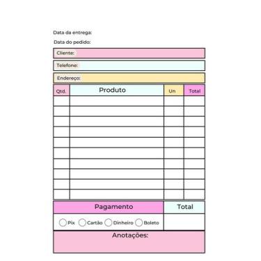 Imagem de 4 Blocos Bloquinhos Talão Pedidos 10x15 ou 15x21 Com 50 Folhas cada To