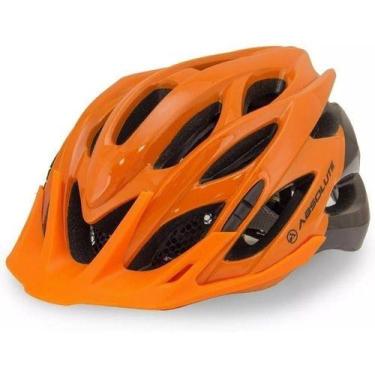 Imagem de Capacete Ciclismo Bike Absolute Wild Mia Led Pisca Viseira, Laranja c,