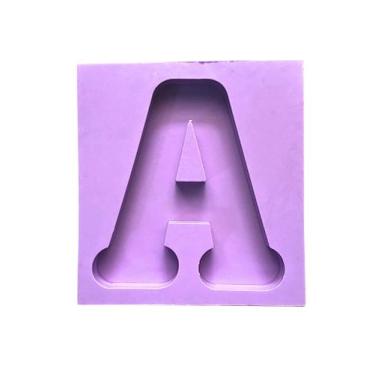 Imagem de R664 Molde de silicone luminária letra A resina decorar - confeitaria 