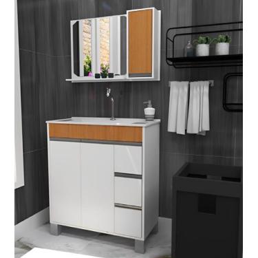 Imagem de Gabinete / Armario Para Banheiro Fit Style 80 Carvalho - Gabinetto