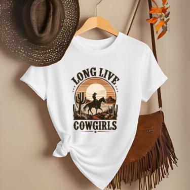 Imagem de Camiseta Feminina Country Look Country T-shirt Roça Agro Rodeio Boiade