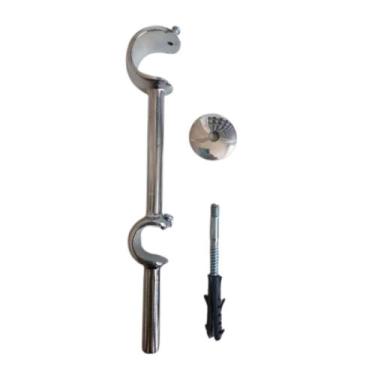 Imagem de Kit 3 Suporte Duplo Alongado 19/28mm Para Varão de Cortina de Ilhós - 
