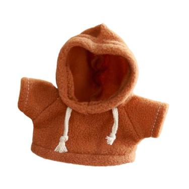 Imagem de YIJU Roupas de boneca de pelúcia para bonecas de 20 cm, moletons de boneca de pelúcia, roupas da moda para crianças, presentes de aniversário, fantasias de, Marrom