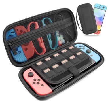 Imagem de Estojo de transporte para Nintendo Switch, capa protetora rígida portátil para viagem para console e acessórios Nintendo Switch, cinza