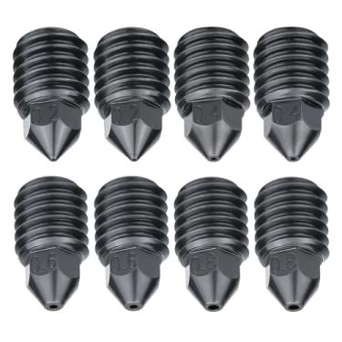 Imagem de Xirbbo 8Pcs Bicos Removíveis De Aço Endurecido, Kit De Bicos Acessórios Para Impressora 3D Resistente A Alta Temperatura Atualizado Para Impressora 3D Bambu Lab X1C P1P Hot End (0,2+0,4+0,6+0,8Mm)