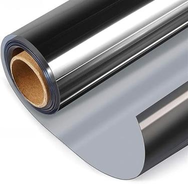 Imagem de Aplicação de película para janela, adesivo de vinil espelhado, unidirecional, película de janela, antiaparência, proteção solar, proteção solar, adesivos de vidro blackout refletivo, controle de calor