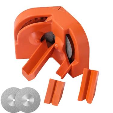 Imagem de Afiador de brocas multiuso, afiador de facas de impacto elétrico, polimento descartável de dupla face, afiador laranja B