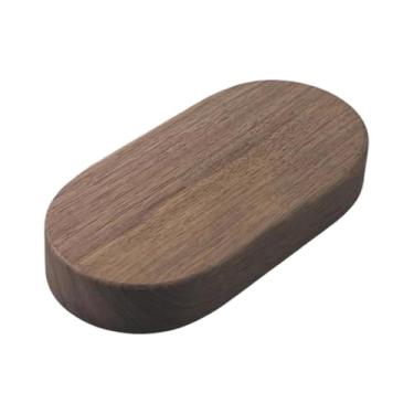Imagem de Bothyi Base de madeira faça você mesmo material multiuso madeira oval suave arte exibição suporte para coleções figuras decoração painel do carro, Dark Brown S