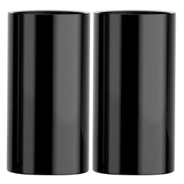 Imagem de 2 Vasos Fibra De Vidro Milão M Tipo Vietnamita Cilindro 70cm Cores (Preto)