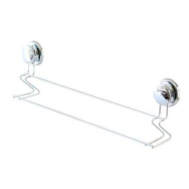 Imagem de Suporte Porta Toalha Aço Inoxidável Com Ventosa Sem Furo  57x15x7cm - 