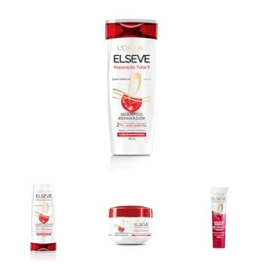 Imagem de Kit L'Oréal Paris Elseve Reparação Total 5+ Shampoo + Condicionador + Creme + Leave-In