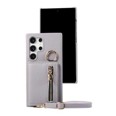 Imagem de Capa de celular tipo carteira crossbody para Samsung Galaxy S24 Ultra S23 S22 Plus A15 A35 A55 A05 A05S A25 A54 A24 A34 A14 Capa de couro, violeta, para Galaxy A35