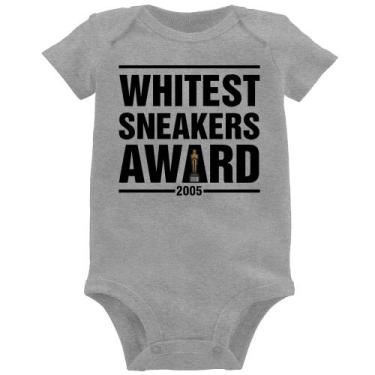 Imagem de Body Bebê Whitest Sneakers Awards - Foca na Moda, Cinza, GG