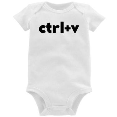 Imagem de Body Bebê Ctrl+V - Foca na Moda, Branco, P