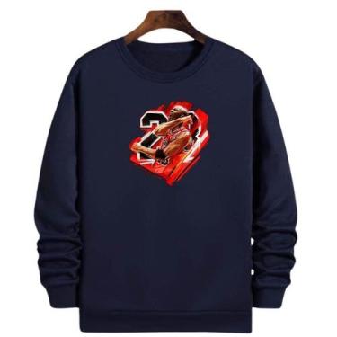 Imagem de Blusa Moletom Gola Basquete MJ 23 Michael Chicago Basketball - Loja Wh