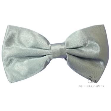 Imagem de Gravata Borboleta Cinza Claro Para Padrinhos E Eventos. - Hero Men