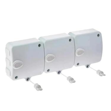 Imagem de Varal Retrátil Automático Modular 6 metros cada corda até 6kg Kit Peças Corda(3 branco)