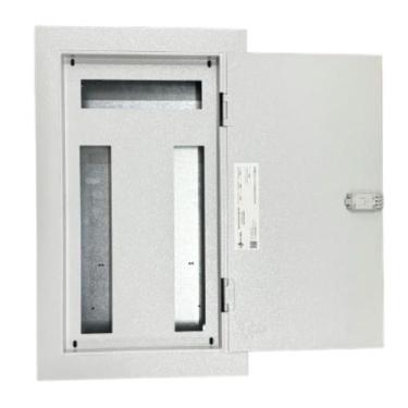 Imagem de Quadro Distribuição Embutir P/ 34 Disjuntores Din 100a Cor Branco Aço 