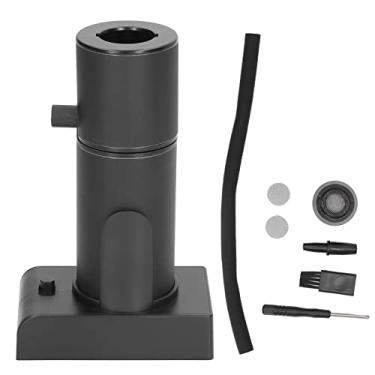 Imagem de GRCFUMO Drink Cocktail Smoker, Infusor de fumaça de madeira, Máquina infusora de fumaça, Kit infusor de fumaça portátil de liga de alumínio e zinco para cozinha (Preto)