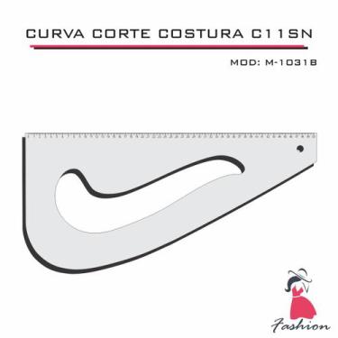 Imagem de Curva Corte Costura Modelagem C11SN 1031 Regua Acrílic Fenix