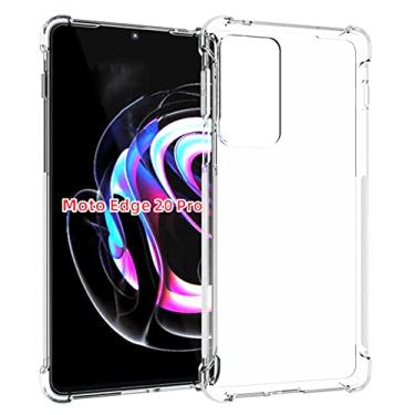 Imagem de USTIYA Capa para Motorola MOTO Edge 20 Pro Case Uso Resistente, Bumper Absorção Choques em TPU Transparente capinha Protector Câmera Espessamento nas Quatro Pontas da Carcasa