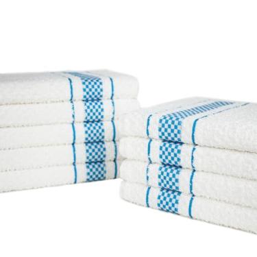 Imagem de Kit 06 Pano de Prato Atoalhado Felpudo Malta 370g/m² Premium 100% Algodão - Azul