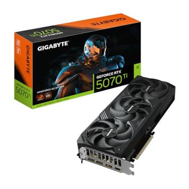 Imagem de Placa de Vídeo Gigabyte GeForce RTX 5070 Ti WindForce OC 16GB GDDR7 – Ray Tracing, DLSS 3, Resfriamento Avançado, GV-N507TWF3OC-16GD