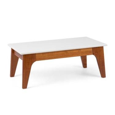 Imagem de Mesa de Centro em Madeira e MDF Happy Artemobili, offwhite/garapa
