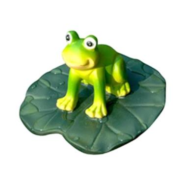 Imagem de ＡＷＨＡＯ Estatueta de Sapo Flutuante de água de Lagoa, Ornamento, Presente, Coleção Criativa Decorativa, Decoração de Lagoa, Resina para Jardim Ao Ar Livre, La, Style a, Tamanho real
