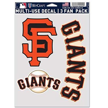 Imagem de Adesivo MLB San Francisco Giants multiuso, pacote com 3, cores do time, tamanho único