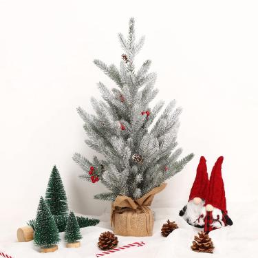 Imagem de Árvore de Natal com tampo de mesa LinTimes 60 cm com 50 luzes brancas quentes