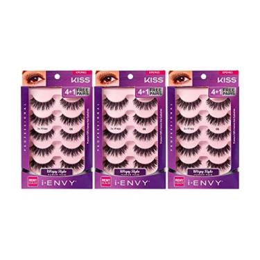Imagem de IENVY by kiss So Wispy Eyelashes 5 Pair Multi Pack (KPEM65) (3 pack) Estilo Wispy Natural Made with Natural Hair