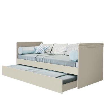 Imagem de Cama Babá com Auxiliar Nuth e 2 Colchões Supreme - Reller Móveis Areia Fosco